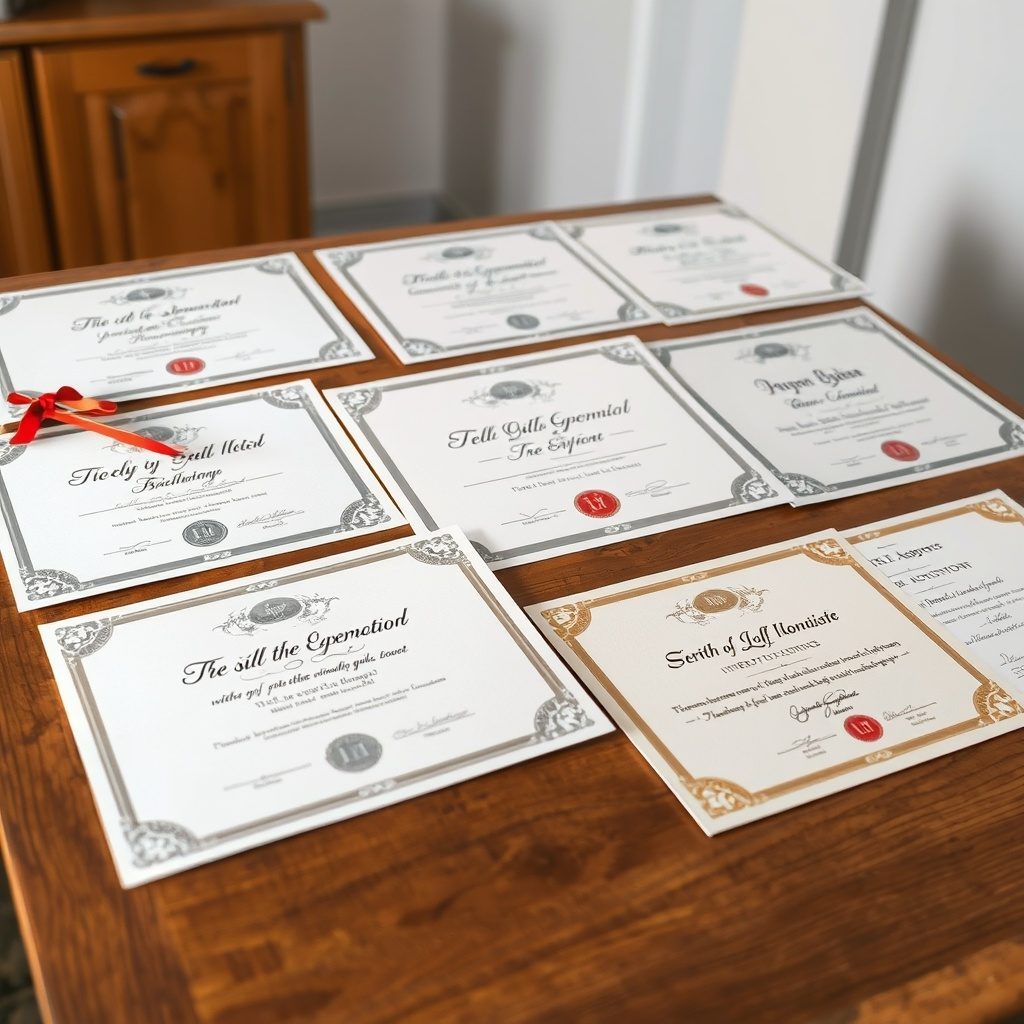 Sample certificate design