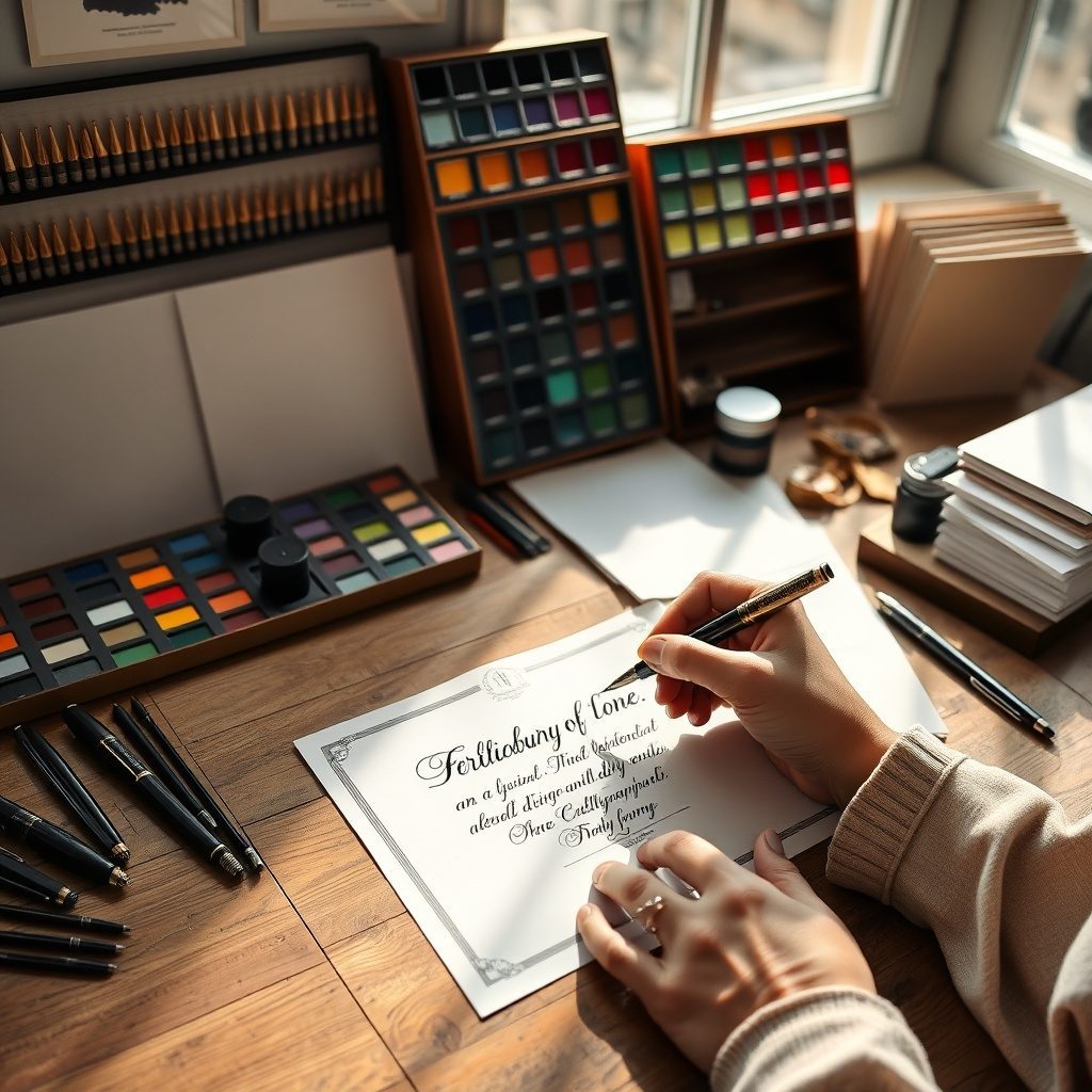 Elegant calligraphy example