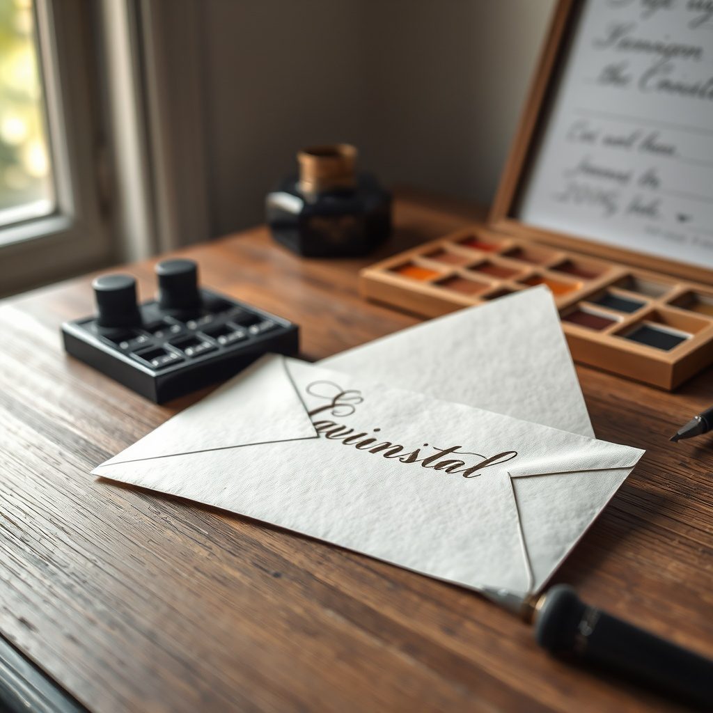 Custom Calligraphy Envelope
